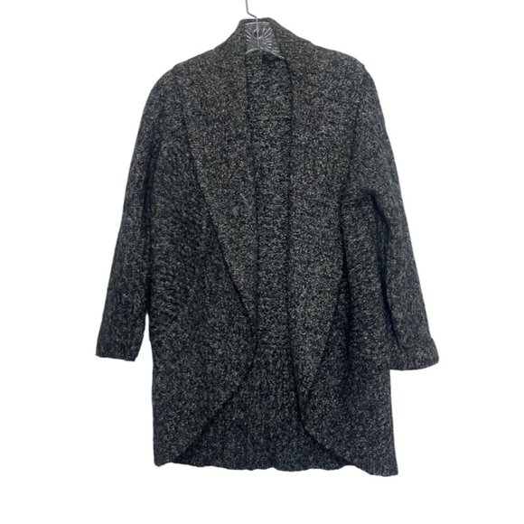 Talbots Sweaters - Talbots Open Front Cardigan Sweater Small Petite SP Black White Alpaca Blend
